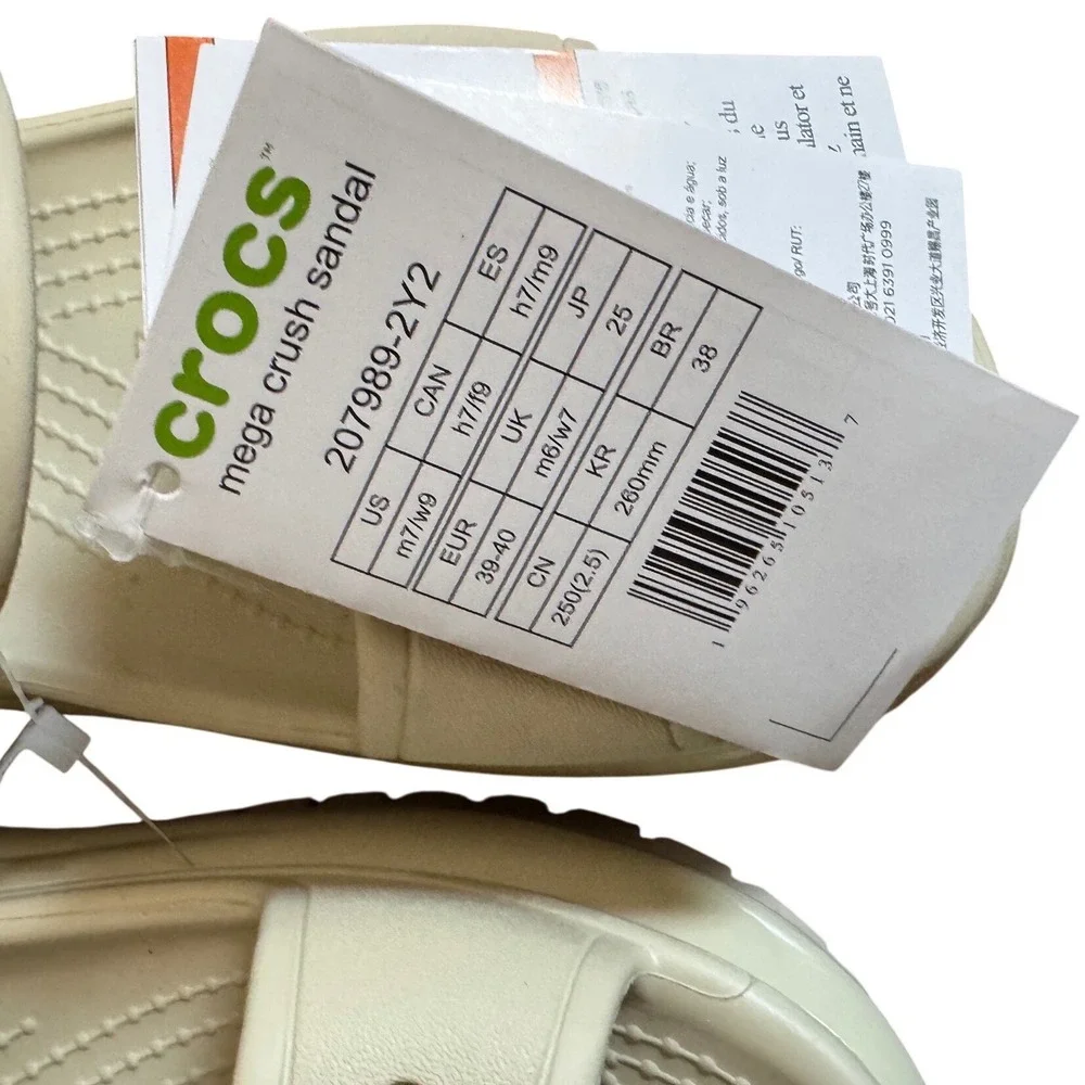 Crocs‎ Mega Crush Platform Sandals  Bone Size 9